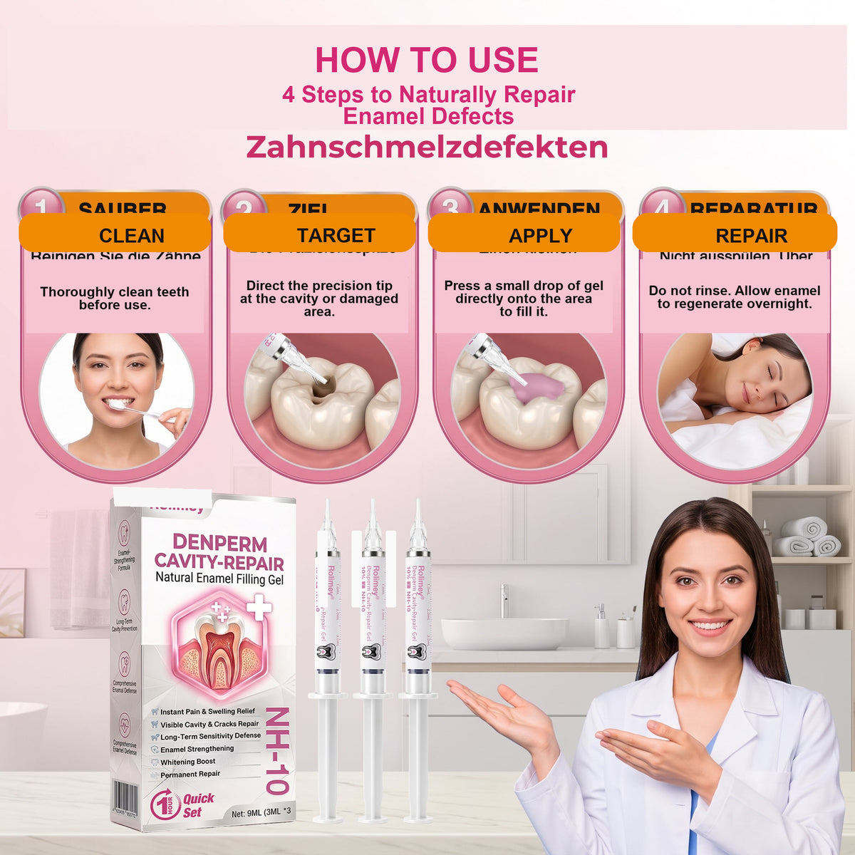 Natural Enamel-Filling Gel for Cavity Repair