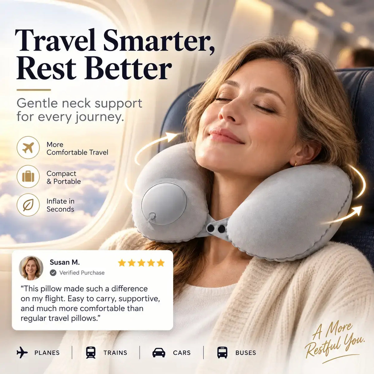 Inflatable Travel Neck Pillow