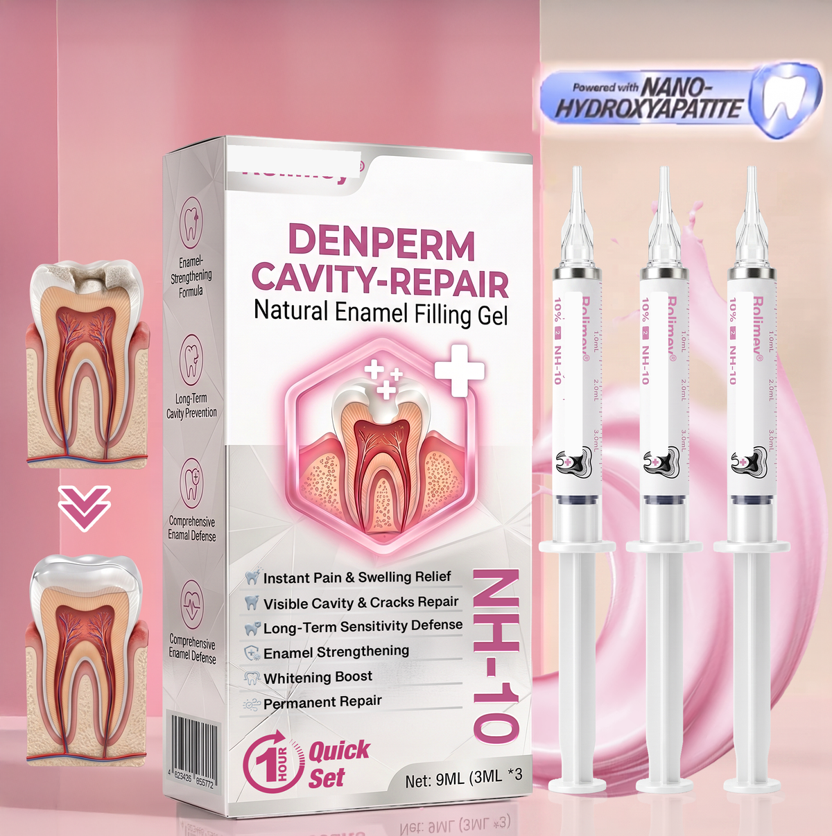 Natural Enamel-Filling Gel for Cavity Repair