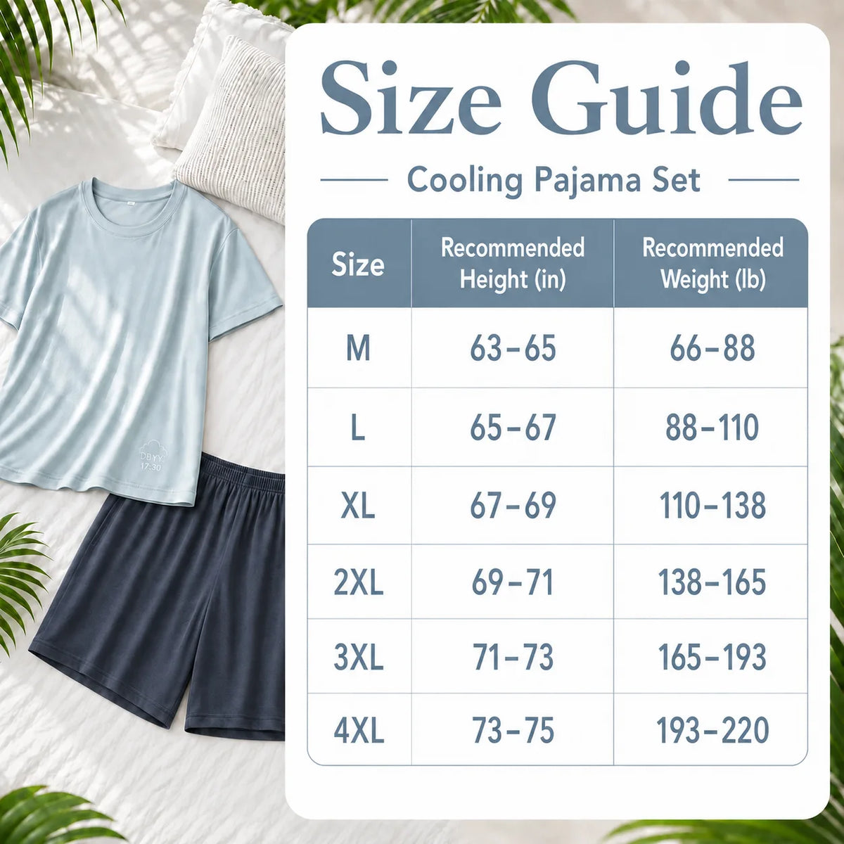 Cooling Short Sleeve Short Pajama Set
