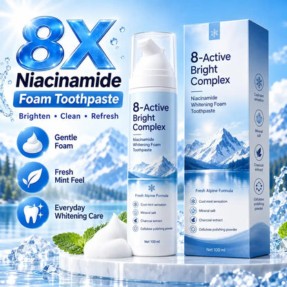 [Professional Grade] Niacinamide Foaming Toothpaste 8X