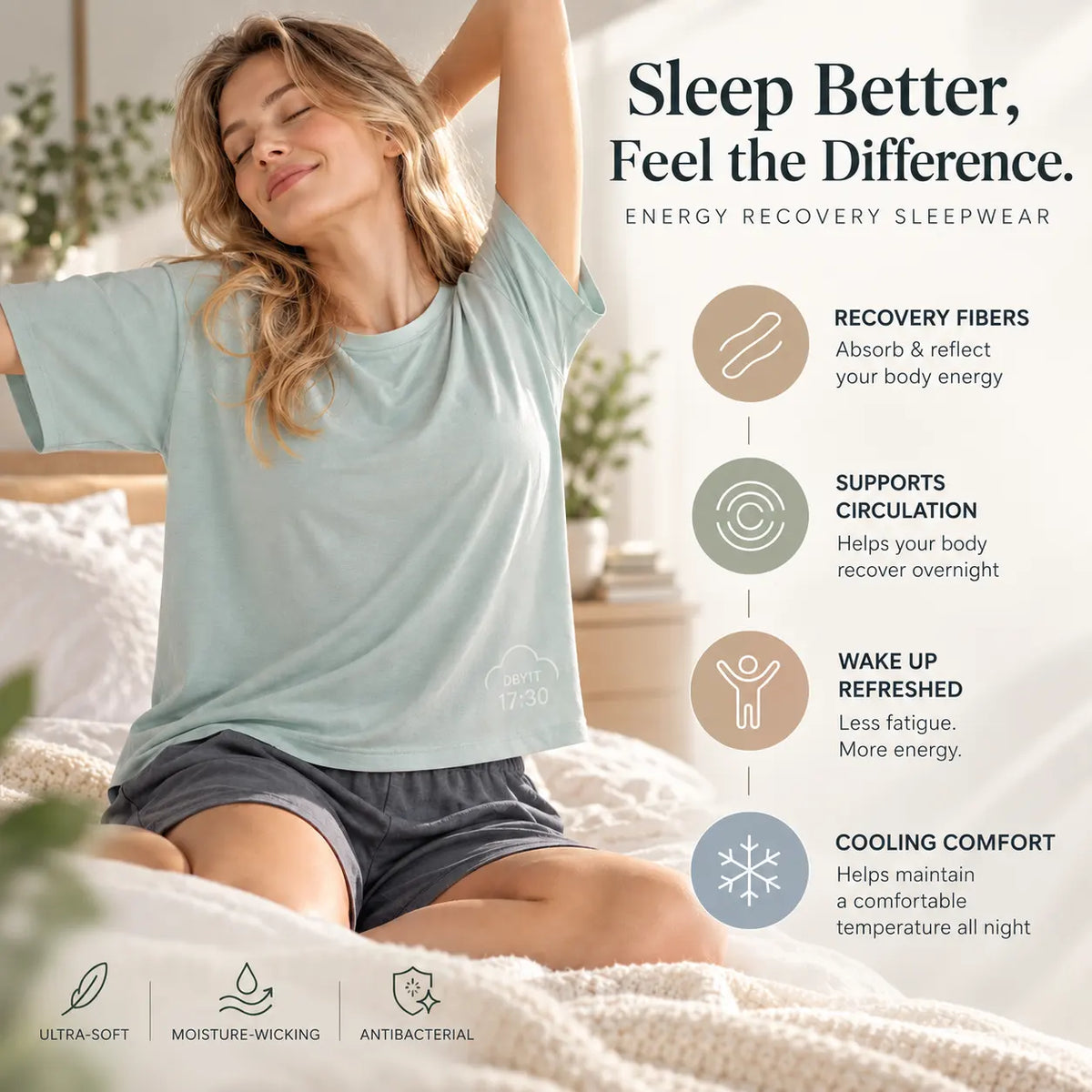 Cooling Short Sleeve Short Pajama Set