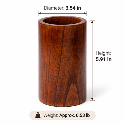 Natural Acacia Wood Utensil Holder