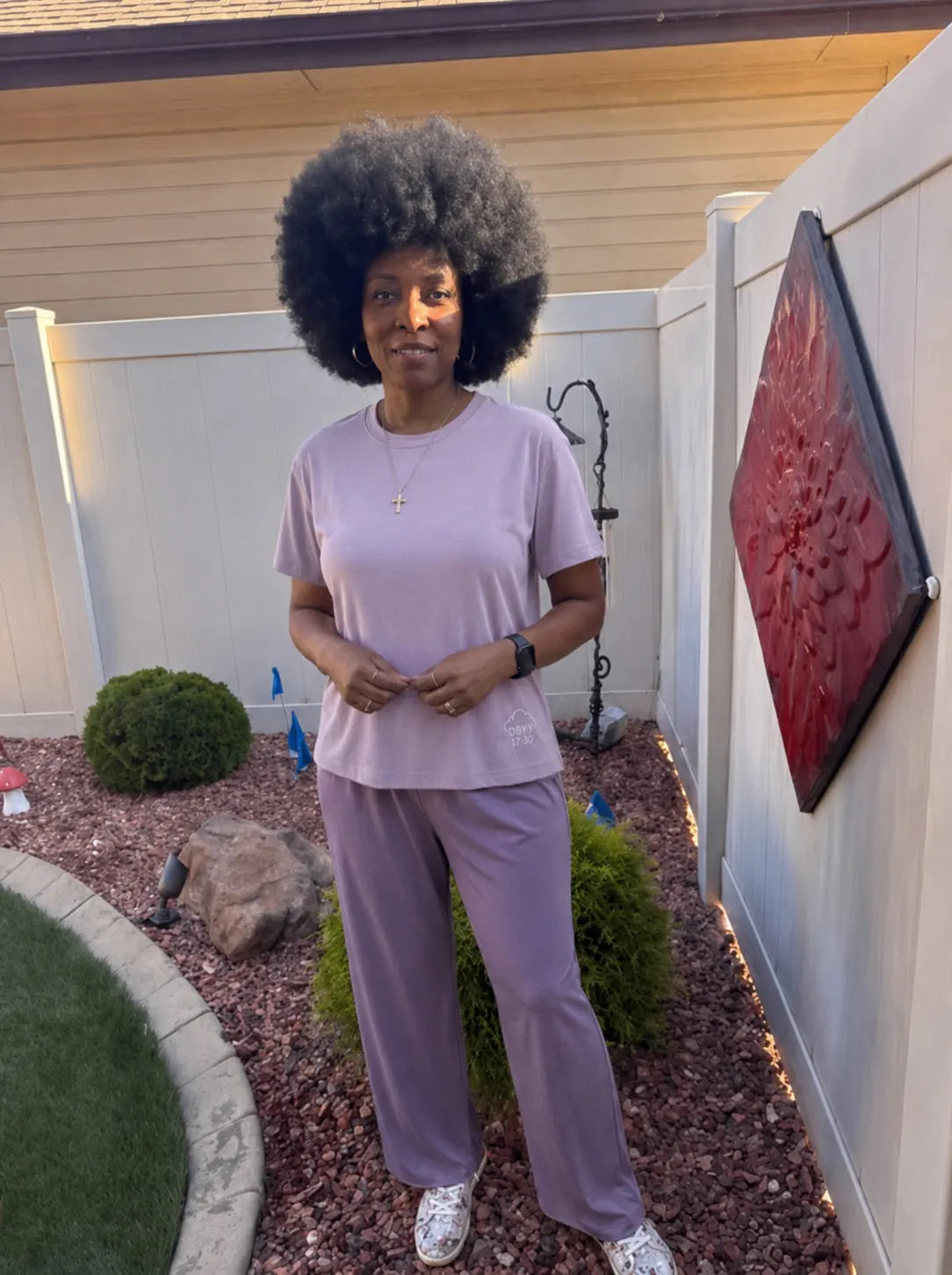 Customer wearing our product